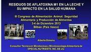 Aflatoxina M1 en leche: Alberto Gimeno