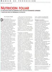 Reporte de fertilización foliar
