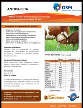 papel de beta_caroteno en las vacas lecheras