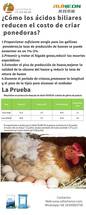Los ácidos biliares reducen los costos de avicultura