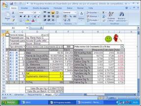 M.S.Excel Aplicado a la formulación de Alimentos para Nutrición Animal