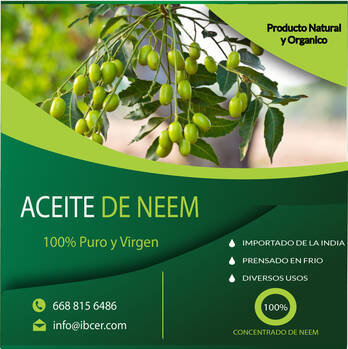 Aceite Puro de Neem 100% puro y virgen