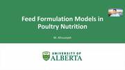 Feed Formulation Mathematical Models in Poultry Nutrition