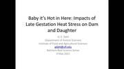Baby It's Hot In Here - Heat Stress and Late Gestation Cows by Dr. Geoff Dahl, University of Florida