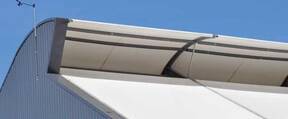 Ridge of PVC Roffing structure - ensures ventilation