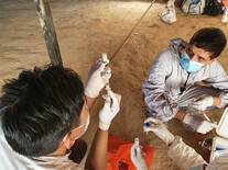 Administering ND Ranigoldunga I2 Vaccine in Nepal