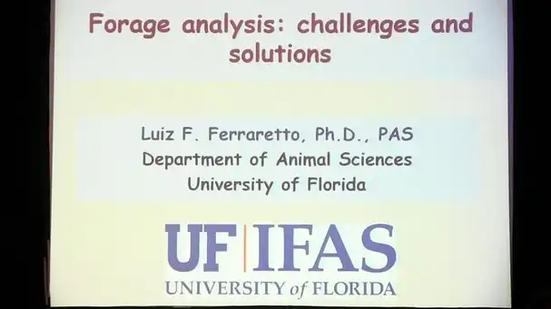 Forage analysis: challenges and solutions