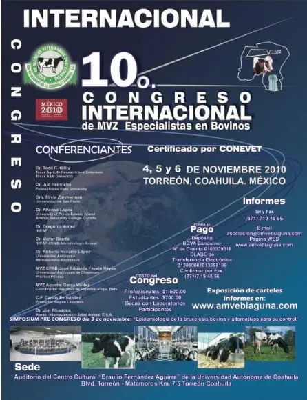 10o.Congreso Internacional de MVZ Especialistas en Bvinos,Torreón, Coah.México | Foto 9555