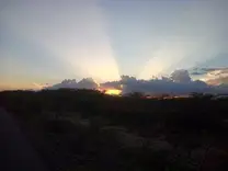 atardecer en en caserío altagracia,semiarido carora. venezuela