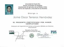 certificación por parte de USDA