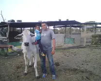 En el fundo con mi hijo y la consentida magallanes