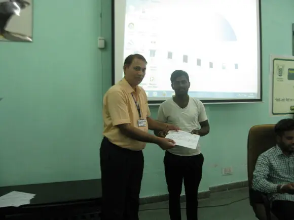 Certificates being given to trainees - Events