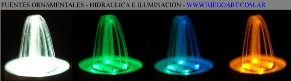 fuentes ornamentales- iluminacion - RIEGO ABT