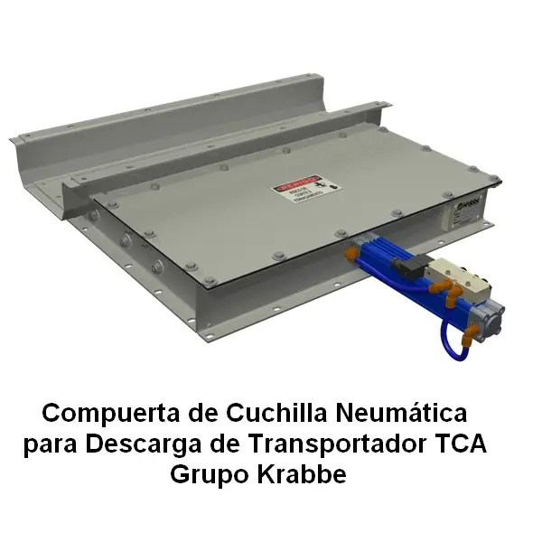 Compuerta de Cuchilla Neumática para Descarga de Transportador TCA 