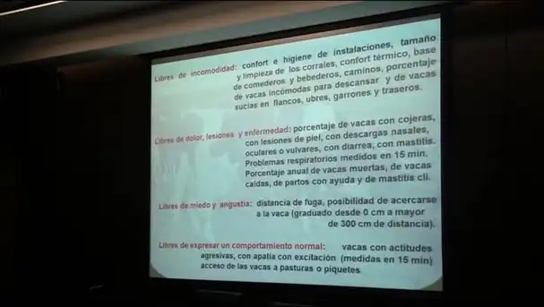 Protocolo de calificación para evaluar datos de Bienestar Animal en tambo