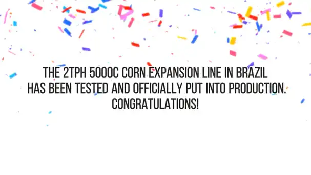 Línea de expansión de maíz 2TPH 5000c